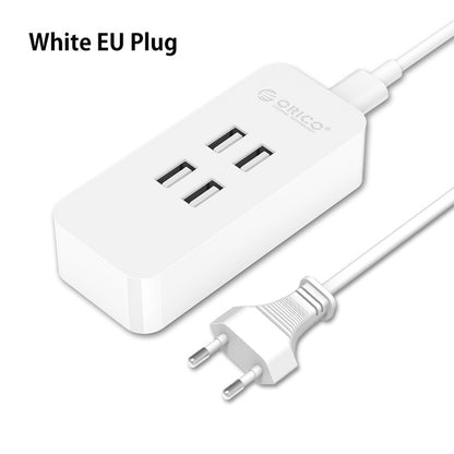 ORICO DCV-4U 4 PortsUSB Charger Mini Smart Charger 5V2.4A *4 Max Output 20W Desktop Charger US/EU/UK/AU Plug Available