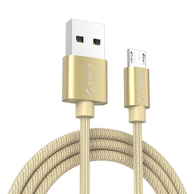 ORICO 2.4A Micro USB Cable Alloy Nylon Micro USB Data Cable Universal Android Phone Charger Cable 1m for Samsung For Xiaomi