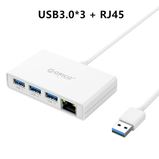 ORICO High Speed USB3.0 Hub with AUX MIC USB Micro Port HUB Charging Hub USB Splitter for Apple Macbook Air Laptop PC Tablet