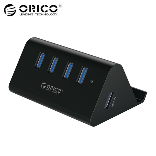 ORICO 5Gbps High Speed Mini 4 ports USB 3.0 / 2.0 HUB for Desktop Laptop with Stand Holder for Phone Tablet PC  - Black / White