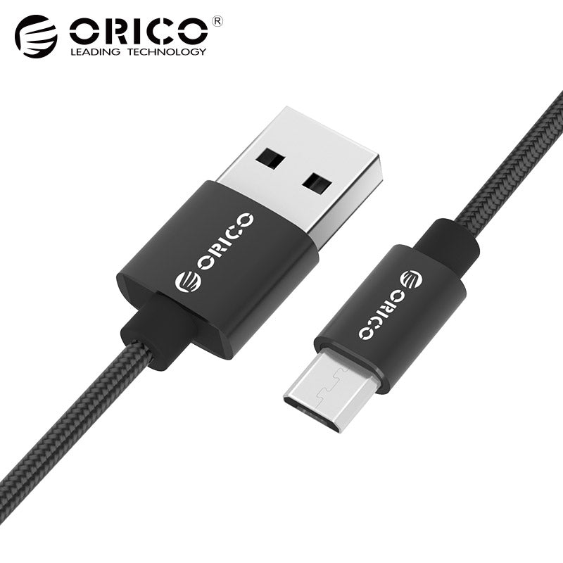 ORICO 2.4A Micro USB Cable Alloy Nylon Micro USB Data Cable Universal Android Phone Charger Cable 1m for Samsung For Xiaomi