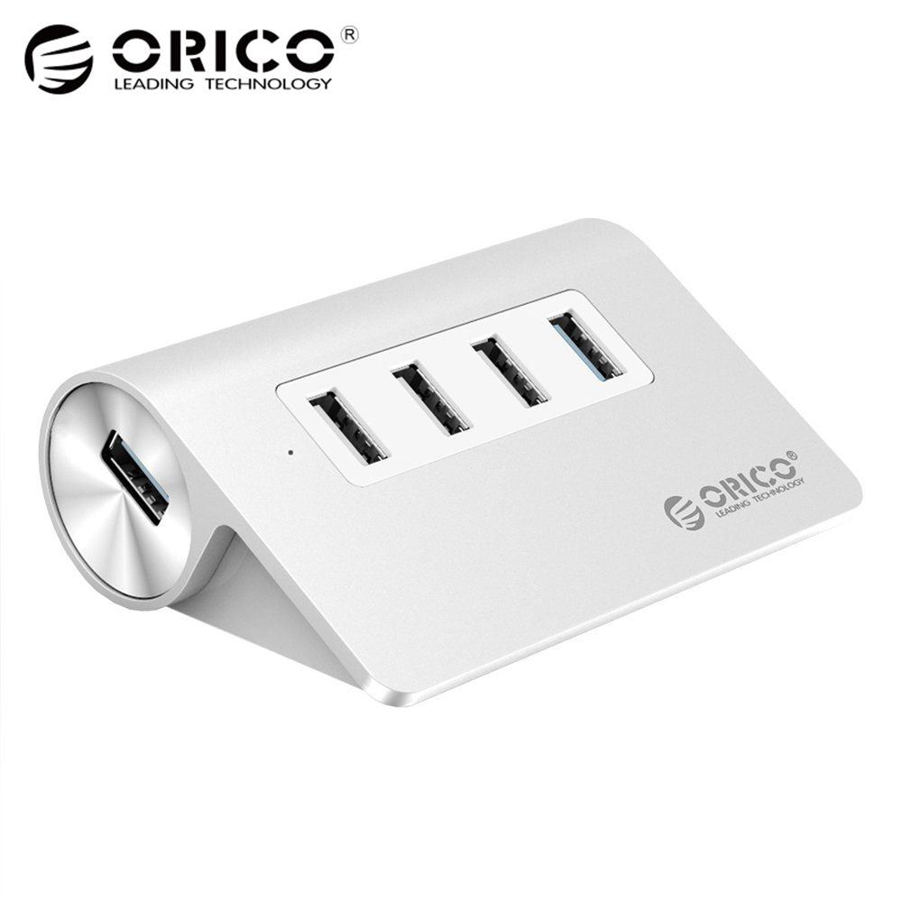 ORICO USB HUB 1 Ports USB3.0 5Gpbs 3 Ports USB2.0 480Mbps Speed Aluminum Alloy Designed for iMac Desktop Laptop with 100cm Cable