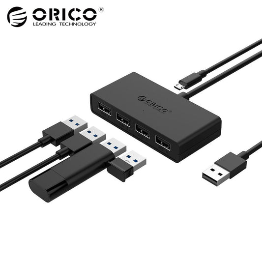 ORICO High Speed USB3.0 Hub with AUX MIC USB Micro Port HUB Charging Hub USB Splitter for Apple Macbook Air Laptop PC Tablet