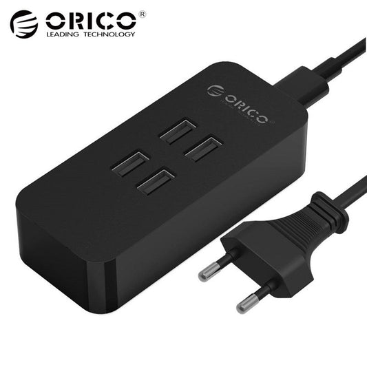 ORICO DCV-4U 4 PortsUSB Charger Mini Smart Charger 5V2.4A *4 Max Output 20W Desktop Charger US/EU/UK/AU Plug Available